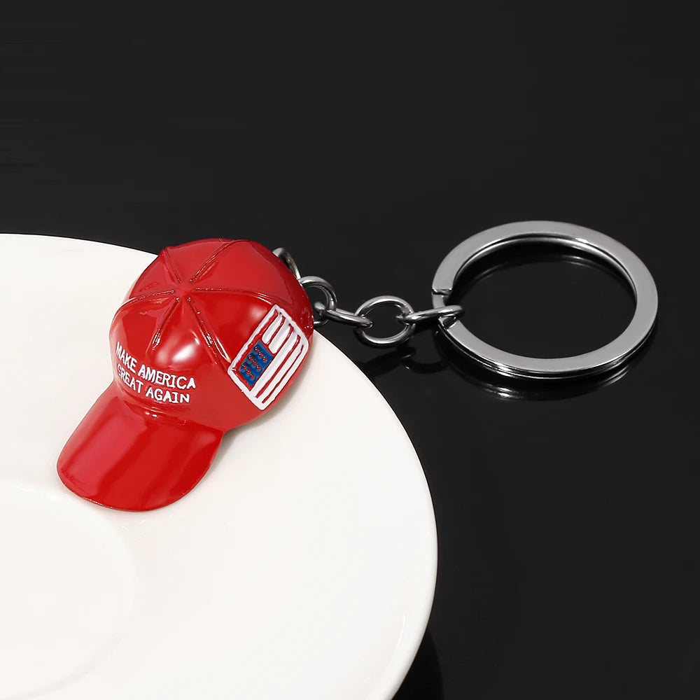 Trump Red Hat Pendant Keychain