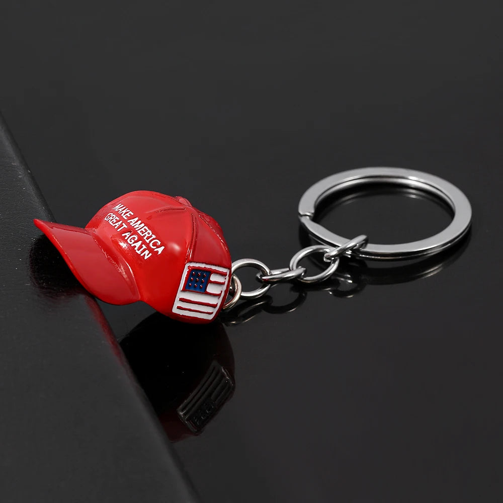 Trump Red Hat Pendant Keychain